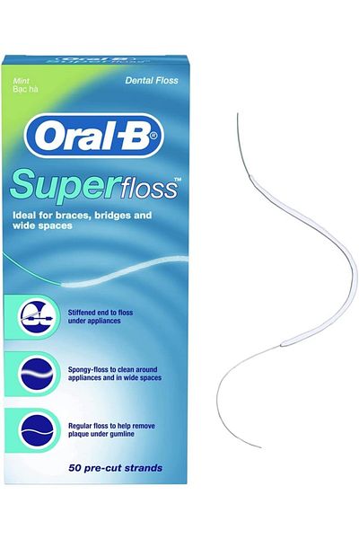 Oral-B Oral-B Super Floss 50 Pre-Cut Strands White
