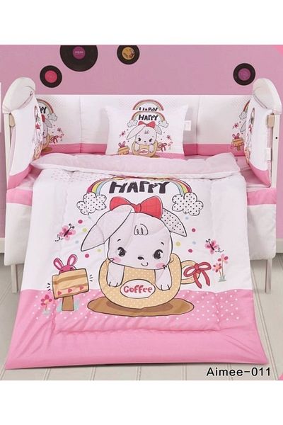 smart home Set Consisting Of A Children'S Quilt, Size 90X145Cm, A Rubber Sheet, 110X160 Cm , 34X45Cm , 33X130Cm