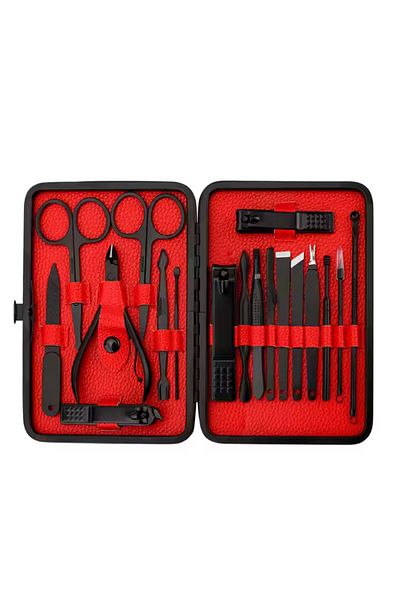 Yzc Unique Accessories 18 Piece Manicure & Pedicure Set with Leather Bag