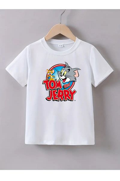 makiteks Μπλουζάκι Unisex Disability 5-14 ετών, Tom Jerry Ποιότητας Βαμβακερό Χτενισμένο