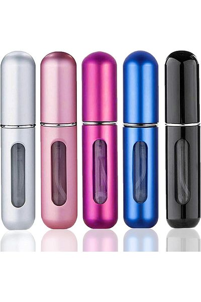 K-55 5 PCS Perfume Atomiser Bottles 5ml Refillable Spray Bottle Mini Underfill Empty Travel Bottle for Pu