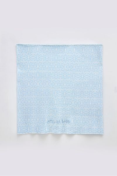 Atelier Babbi Double Sided Baby Blanket - Ikat / Blue