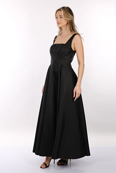 DORİ Doridorca Kare Yaka Tafta Geniş Askılı Kiloş Abiye Elbise 00bb6098