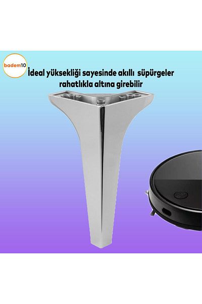 Badem10 Sedef Mobilier de lux din argintiu Canapea Picior de fotoliu 19 cm Unitate Consolă Riser Upgrade Picioare de lux