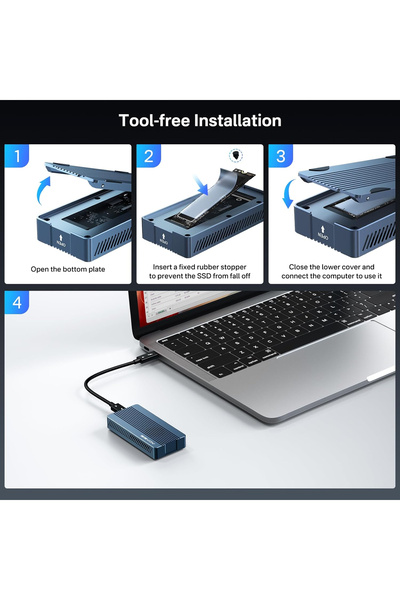 Acasis TBU405PRO M1 Thunderbolt 4 NVMe SSD Type-C Disk Kutusu