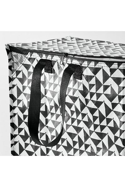 IKEA KNALLA Bag – Durable Black/White Perfect for Shopping & Everyday Use