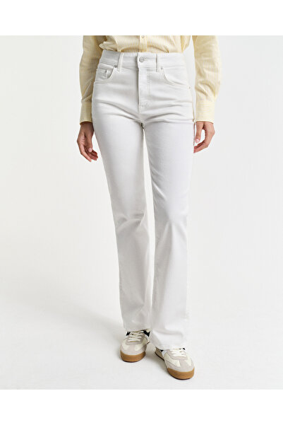 Gant Kadın Krem Slim Fit Pantolon
