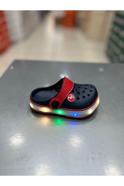 Akınal Bella Akınal Bebe Double Color Children's Lighted Slippers