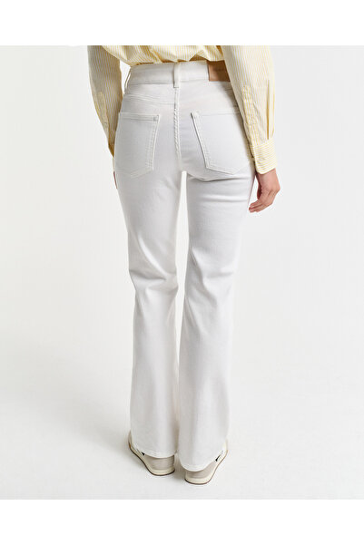 Gant Kadın Krem Slim Fit Pantolon