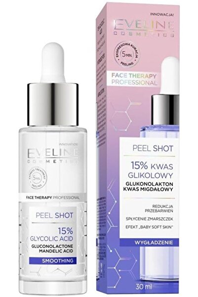 Eveline Cosmetics مقشر الوجه الاحترافي لتنعيم البشرة، مع حمض الجليكوليك بنسبة 15%، 30 مل