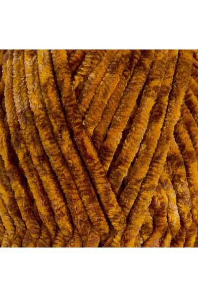 Kürkçü Han Velvet Yarn 100Gr 95Mt Knitting Yarn Brown-Mustard Mix