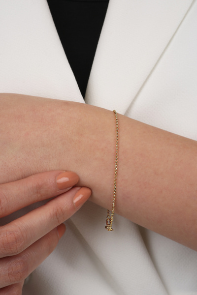 DİAMİNE PIRLANTA 14 Ayar Altın İnce Doç Bileklik