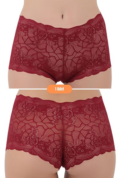 Merry Secret's Women's See-Through Lace Thong Shorts Panties
