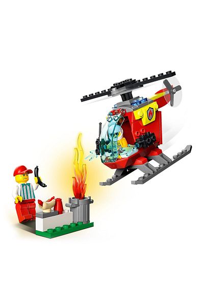 LEGO City Fire Helicopter 60318 Building Blocks Toy Set; Toys for Boys, Girls (53 Pieces)