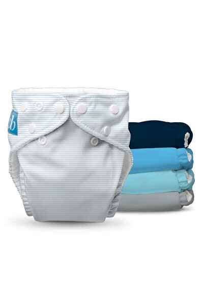 Charlie Banana Yikanabilir Bebek Bezi 5li paket Tek Beden 0-36ay - PASTEL BLUE