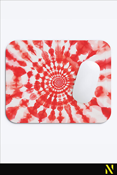 nilizma Цветна подложка за мишка с батик мотив и неплъзгаща се основа за дома и офиса