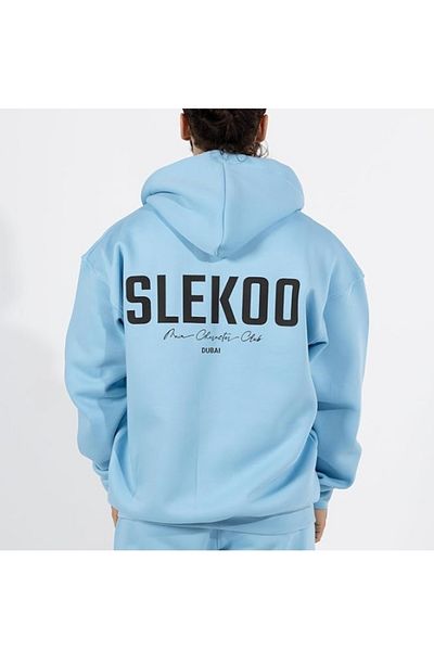 SLEKOO Oversized Zipper Hoodie for Men & Women, Unisex Cotton Fleece Pullover Sweatshirt