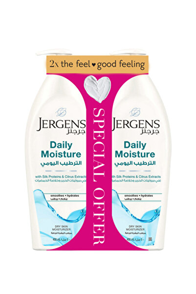 Jergens لوشن مرطب يومي 400 مل × 2 عرض خاص