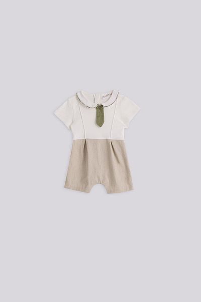 Layette Bg Store Baby Boy Ecru Jumpsuit