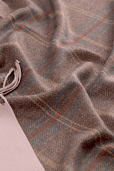 Bursa İpek Χειμερινό σάλι με καρό μοτίβο καστανιάς