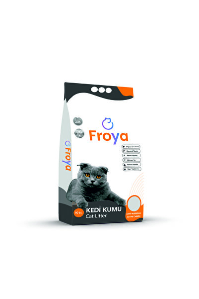 FROYA High Quality & Happy Pets X2 adet Aktif Karbolu Topaklanan 10L Bentonit...