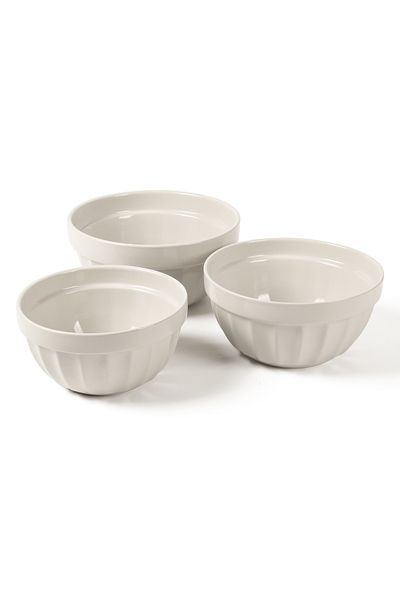 Martha Stewart Mixing Bowl Broadbrook 3Pcs Taupe Stone