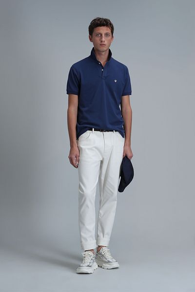 Lufian Laon Smart Мъжка тениска поло Slim Fit Navy Blue