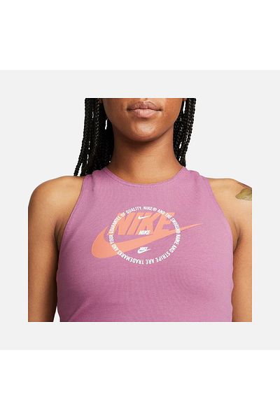 Nike Sportswear Graphic Purple Color Women's Crop Sports Tank Top