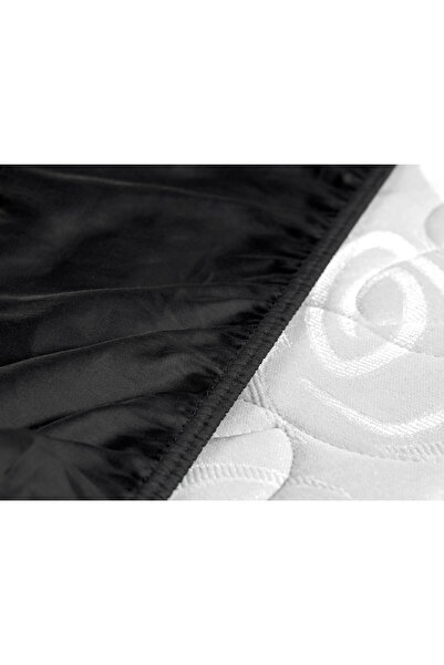 Madame Coco Ciel Single Plus 100% Cotton Elastic Satin Bed Sheet - Black