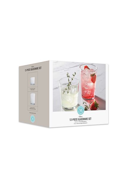 Martha Stewart Bowey High Ball Glass 6 Pcs Set