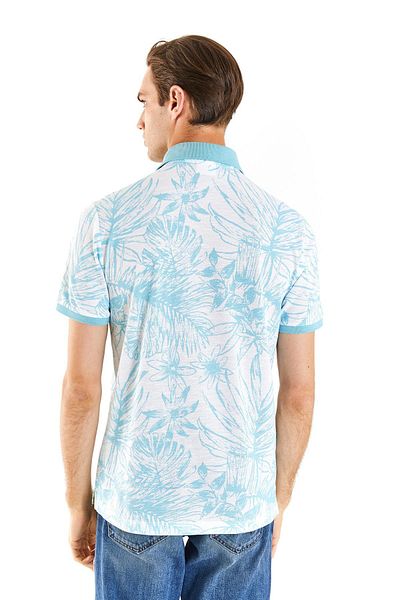 U.S. Polo Assn. US POLO ASSNMEN'S POLO NECK WOVEN FABRIC REGULAR FIT 100% ПАМУК ТЕНИСКА - МЕНТА