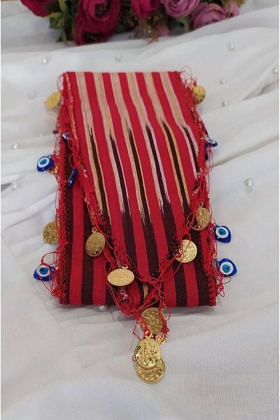 DİNÇLER TEKSTİL Black Sea Keşan Lira Evil Eye Shawl & Bandana