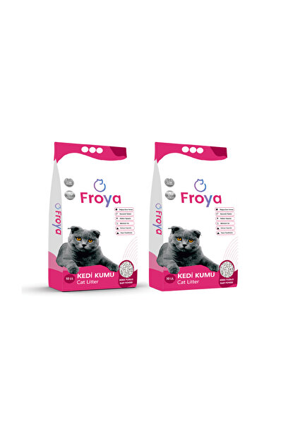 FROYA High Quality & Happy Pets Bebek Pudralı Topaklanan Bentonit Kedi Kumu 1...