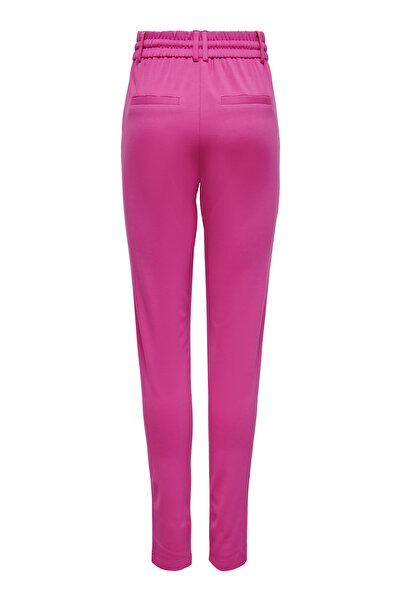 ONLY Pantaloni de damă fucsia cu talie elastică tăiați morcov 15115847