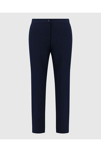 Gala-Xi Plus Size High Waist Navy Blue Women's Trousers 10002421014006