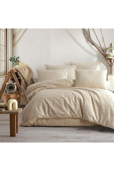 Clasy Ranforce jacquard bed linen, Clasy Home, Avola V1 Cappuccino