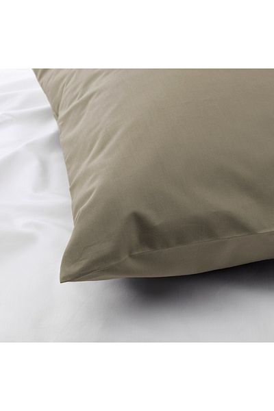 IKEA ULLVIDE Grey-Beige Pillowcase 50x80 cm – Soft, Durable & Breathable
