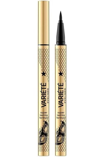 Eveline Cosmetics Variete Ultra Black Waterproof Eyeliner, 10Ml