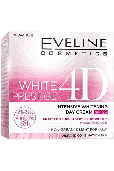 Eveline Cosmetics كريم تبييض البشرة وايت بريستيج 4D النهاري من إيفنلاين كوزماتيكس، 50 مل