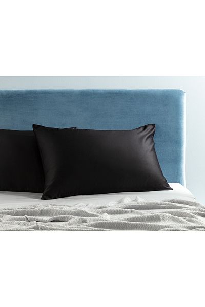 Madame Coco Ciel 100% Cotton Satin 2-Piece Pillow Case - Black