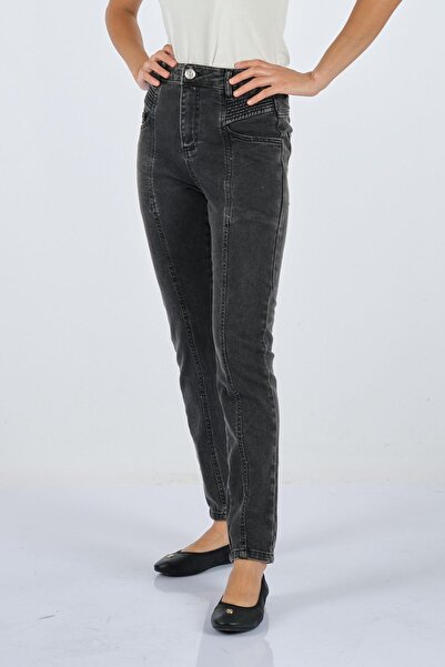 BSB Skinny Leg High Waist Black Women's Trousers 046- 212920