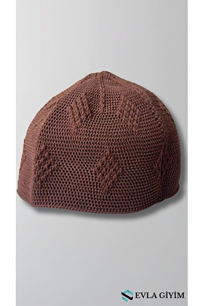 evla 8 Adet Pamuklu Örme Dantel Namaz Takkesi