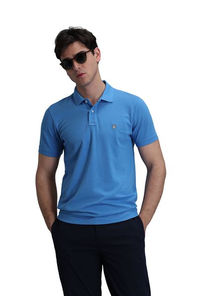 Lufian Laon Smart Мъжка тениска с поло Slim Fit Light Blue