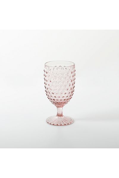 Martha Stewart Chauncey Goblet Pink Handmade