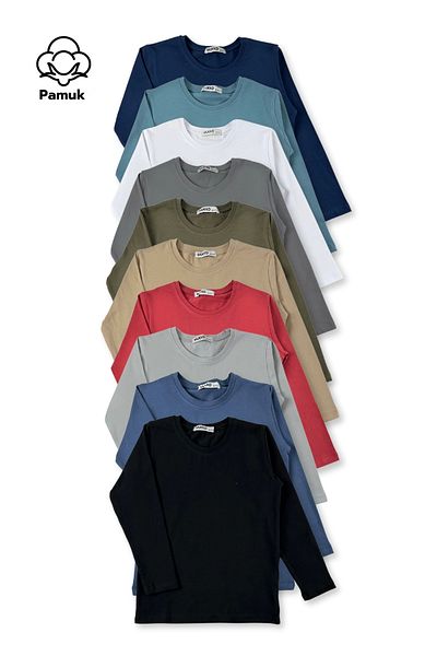 MK Mukko Kids Girl Boy Child Set of 10 Plain Basic Design Seasonal Top Badi T-Shirt