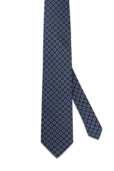 Bursa İpek Blue Patterned Silk Tie