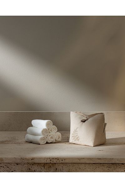 Madame Coco White Solene 6-Piece Cotton Towel Set