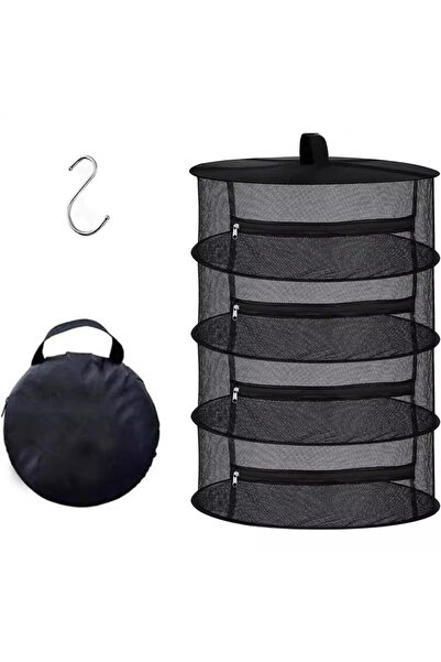 Slons Aksesuar Sebze meyve kurutma filesi ktlanabilir siyah 60cm 4 bölmeli ku...