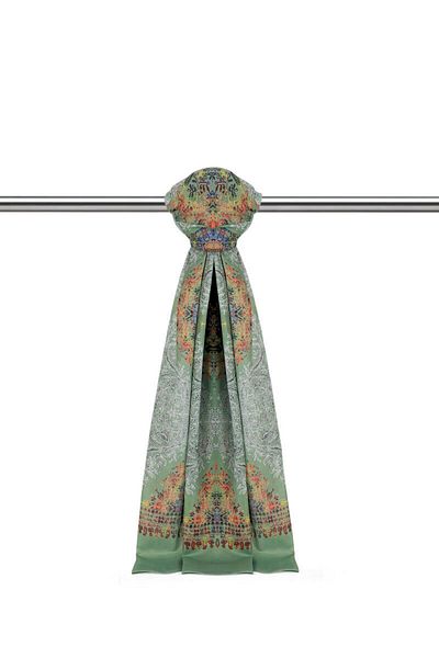 Bursa İpek Χακί Ethnic Pattern Μαλακό Σάλι