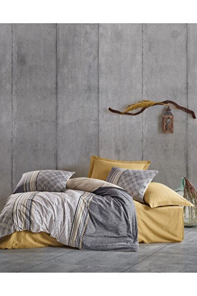 Cotton Box Lenjerie pat dublu bumbac 100% ranforce, Cotton Box, Nedra Beige